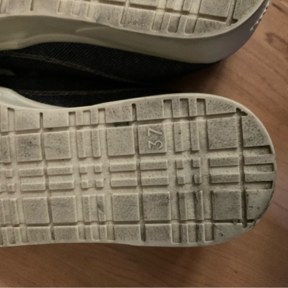 “BURBERRY” Style Denim Lace Up Running Shoes - Picture 8 of 8